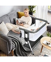 Adjustable Baby Bedside Crib with Large Storage