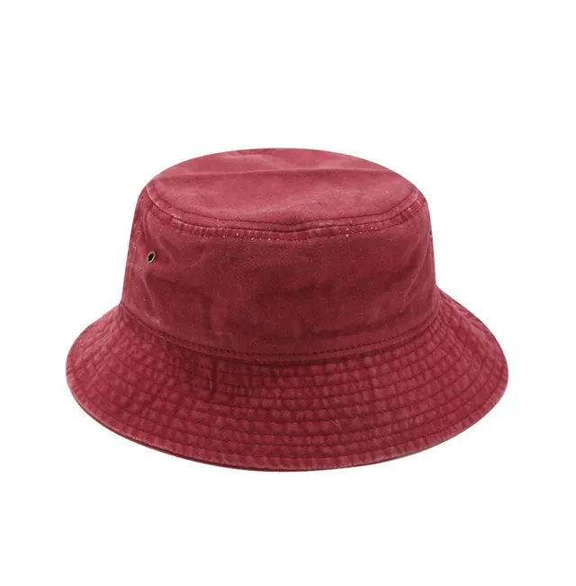 Haute Edition Unisex Washed Canvas Solid Color Bucket Hat