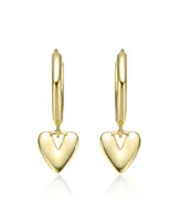 GiGiGirl Kids 14k Yellow Gold Plated Heart Dangling Earrings