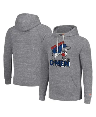 Men's and Women's Homage Gray New York Giants Hyperlocal Raglan Pullover Hoodie