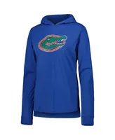 Women's Concepts Sport Royal Distressed Florida Gators Long Sleeve Hoodie T-shirt and Pants Sleep Set