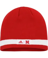 Men's adidas Scarlet Nebraska Huskers Wordmark Beanie