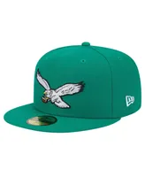 Men's New Era Kelly Green Philadelphia Eagles Historic Side Patch 59FIFTY Fitted Hat