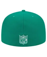 Men's New Era Kelly Green Philadelphia Eagles Historic Wordmark 59FIFTY Fitted Hat