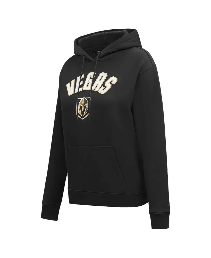 Women's Pro Standard Black Vegas Golden Knights Classic Chenille Pullover Hoodie