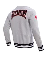 Men's Pro Standard Heather Gray Tampa Bay Buccaneers Crest Emblem Pullover Sweatshirt