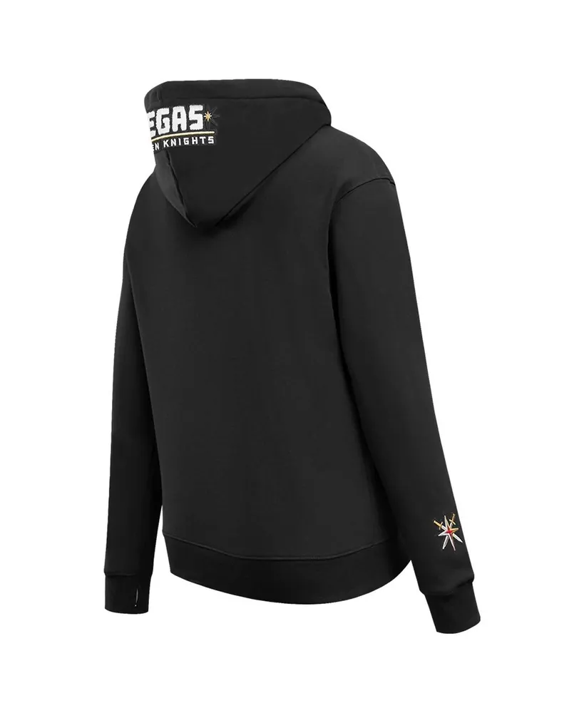 Women's Pro Standard Black Vegas Golden Knights Classic Chenille Pullover Hoodie