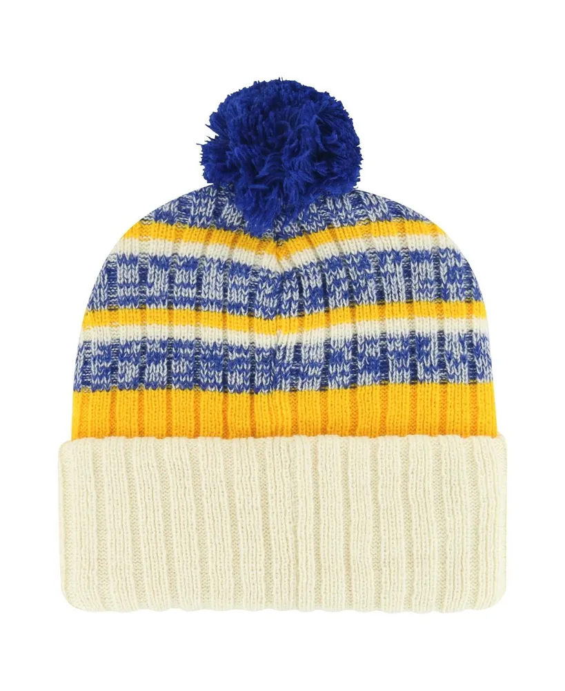 Men's '47 Brand Cream St. Louis Blues Tavern Cuffed Knit Hat with Pom