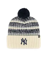 Men's '47 Brand Natural New York Yankees Tavern Cuffed Knit Hat with Pom