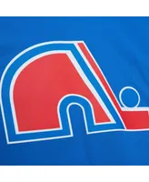 Men's Mitchell & Ness Peter Stastny Blue Distressed Quebec Nordiques Vintage-Like Hockey 1980/81 Line Player Jersey