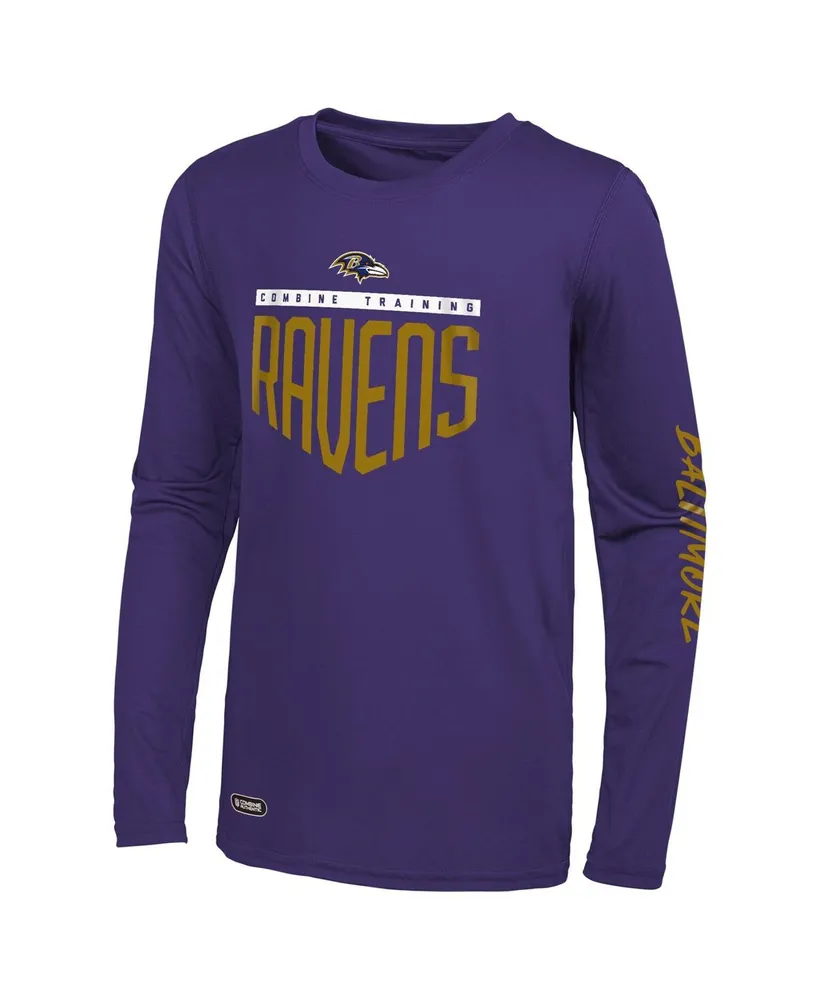 Men's Purple Baltimore Ravens Impact Long Sleeve T-shirt
