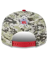 Youth Boys and Girls New Era Camo, Scarlet Tampa Bay Buccaneers 2023 Salute To Service 9FIFTY Snapback Hat