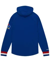 Men's Mitchell & Ness Royal Kansas Jayhawks Legendary Raglan Pullover Hoodie