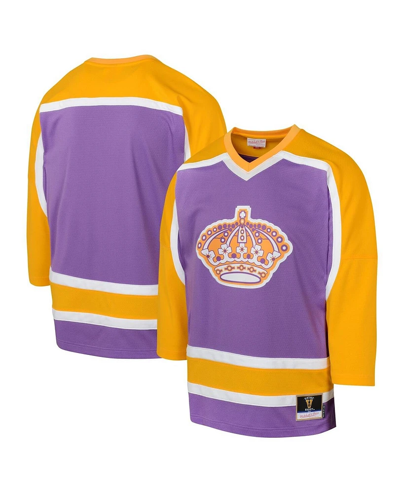 Big Boys Mitchell & Ness Purple Los Angeles Kings 1980 Blue Line Player Jersey