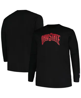 Men's Profile Black Ohio State Buckeyes Big and Tall Pop Long Sleeve T-shirt
