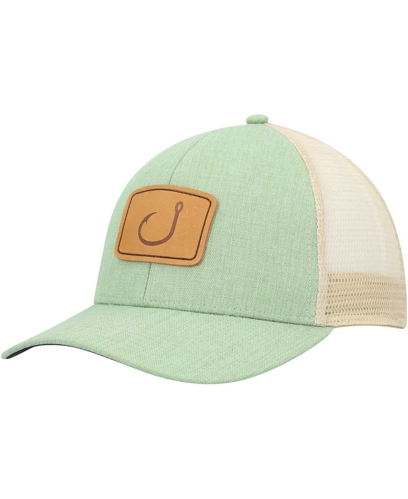 Men's Avid Olive, Natural Lay Day Trucker Snapback Hat