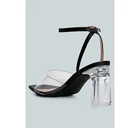 Twinkle Clear Block Heel Sandal