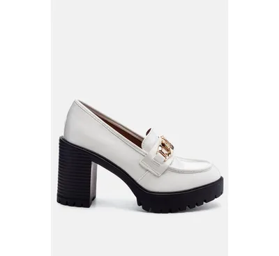 Women's sachs block Heeled chunky loafers