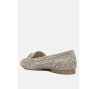 Abeera Chain Embellished Loafers