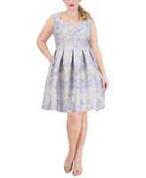 Vince Camuto Plus Size Jacquard Fit & Flare Dress