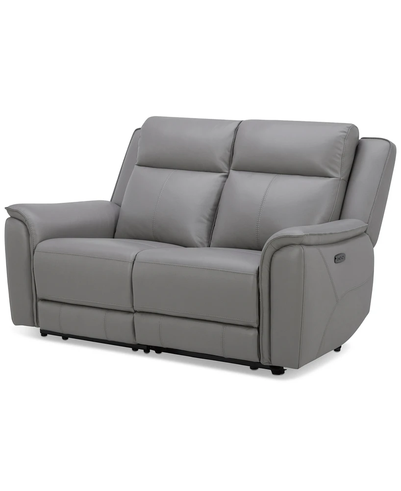 Addyson 64" 2-Pc. Leather Sofa with 2 Zero Gravity Recliners Power Headrests, Created for Macy's