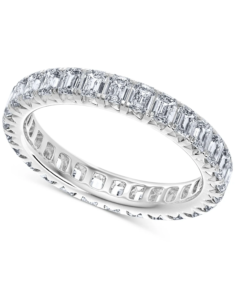 Diamond Emerald-Cut Eternity Band (2 ct. t.w.) 14k Gold (Also Platinum)