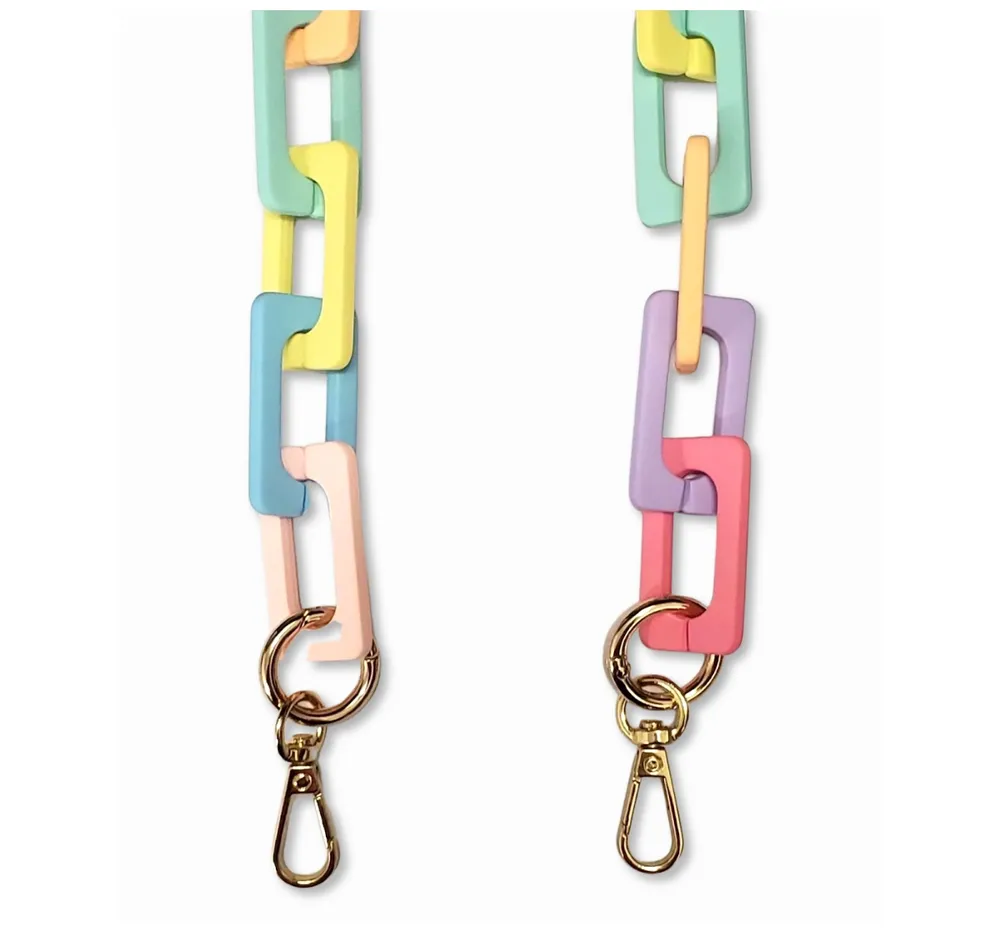 The American Case multicolor, ultra resistant matte resin chain with golden carabiners