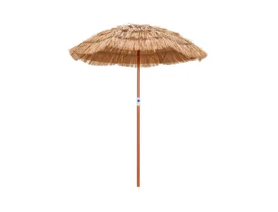 6 Feet Thatched Patio Umbrella with Tilt Design and Carrying Bag