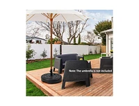 22 Inch Fillable Heavy-Duty Round Patio Umbrella Base Stand