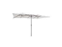 15 Feet Double-Sized Patio Umbrella with Crank Handle and Vented Tops