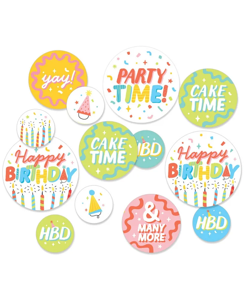 Cake Topper Happy Birthday Multicolor – The Confetti Party