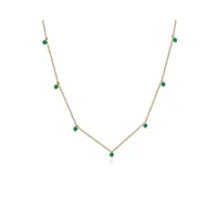 Alev Jewelry Aj by Alev Seven Dangling Emeralds Necklace