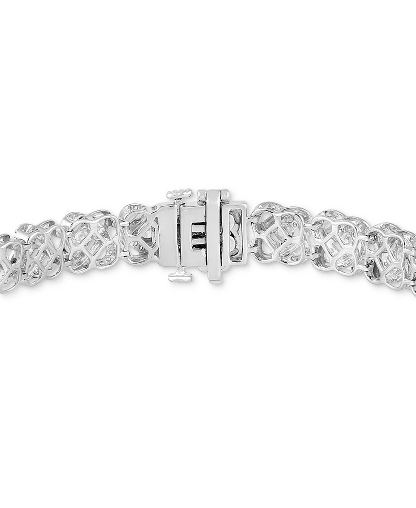 Diamond Interlocking Swirl Tennis Bracelet (3 ct. t.w.) in 10k White Gold