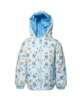 Bluey Bingo Zip Up Fashion Winter Puffer Jacket Toddler| Child Boys