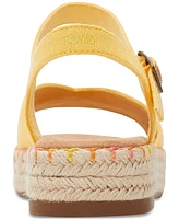 Toms Women's Abby Braided Espadrille Flatform Sandals