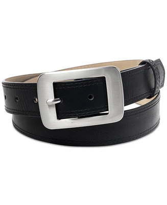 Style & Co Women's Rectangle-Buckle Faux-Leather Belt, Created for Macy's