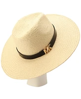 Michael Kors Women's Karlie Logo Band Straw Hat