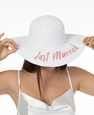 Bellissima Millinery Collection Women's Just Married Floppy Hat