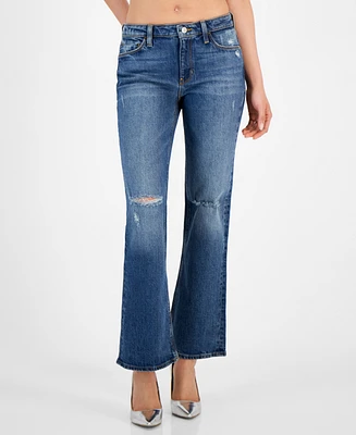 Guess Women's Distressed Faded Bootcut Jeans