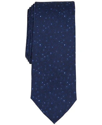 Bar Iii Men's White-Dot Floral Tie, Created for Macy's