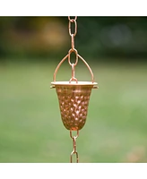 Marrgon Copper Rain Chain with Hammered Bell Style Cups for Gutter Downspout Replacement