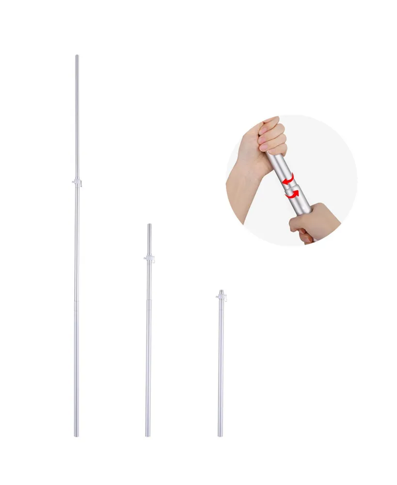 Yescom 8 Ft Telescoping Indoor Flagpole Kit w/ Ball Base Aluminum 3x5 Ft Us Flag 2 Pack