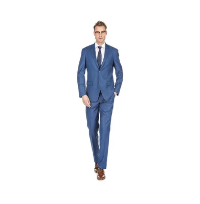 Brave man Men's Check Slim Fit 2pc Suits
