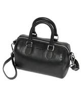 Ladies Leather Barrel Bag with Adjustable Strap