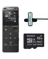 Sony Icd-UX570 Series UX570 Digital Voice Recorder (Black) with 32GB Card Bundle