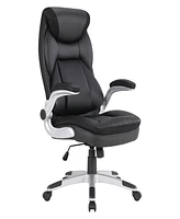 Office Star 49.5" Leather, Nylon Executive Bonded Leather Chair