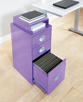 Office Star 27.75" 3 Drawer Locking Metal File Cabinet