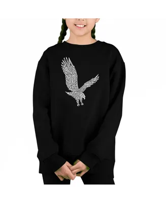 Eagle - Big Girl's Word Art Crewneck Sweatshirt