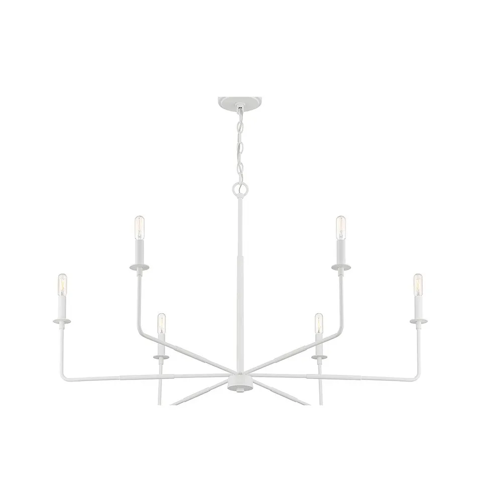 Savoy House Salerno 6-Light Chandelier in Bisque White