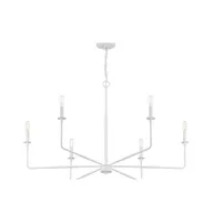 Savoy House Salerno 6-Light Chandelier in Bisque White